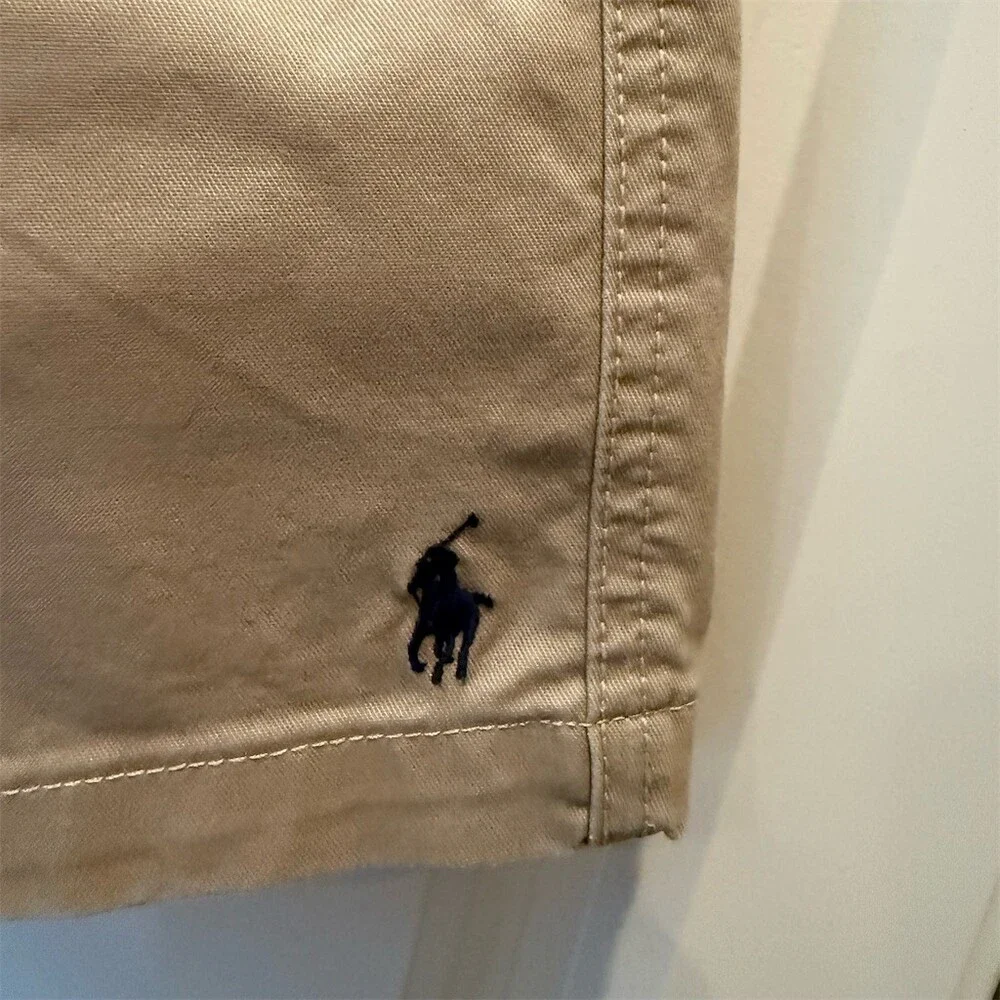 Polo Ralph Lauren Chino Shorts Boys Size 18 Beige Pull-On Elastic Waist - Picture 4 of 4